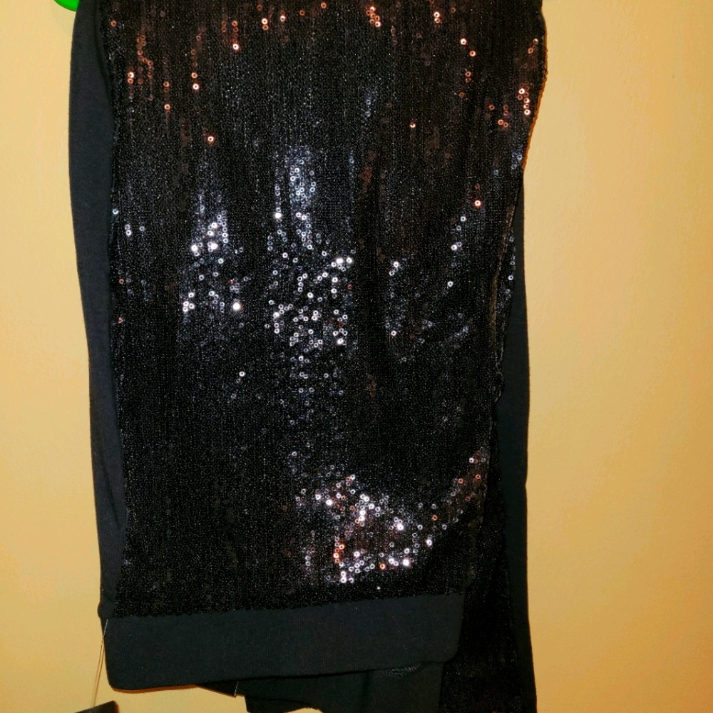 New black sequin leggings